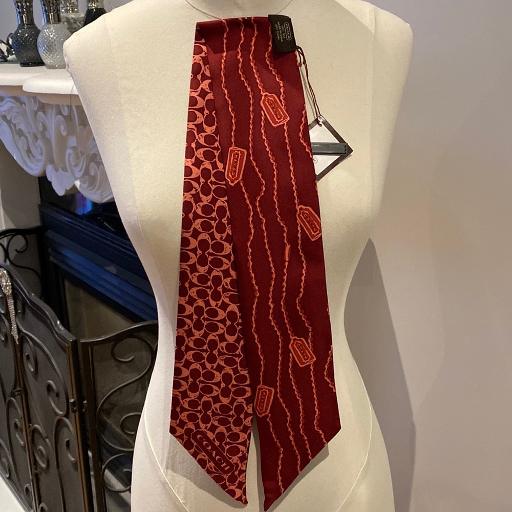 Coach double sided scarf for purse or neck